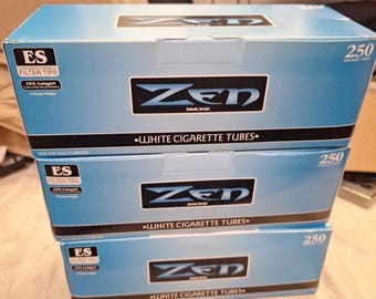 white cigarette tubes Cartel Carbon Filtered 300 Pieces Ice Menthol White