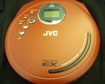 JVC製レッドCDプレーヤー XL-PG37bk 動作確認済み、ケースと収納ケース付き