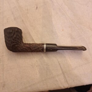 Vintage Rusticated Imported Briar Smoking Pipe, 5 In.