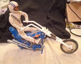 Vintage Ideal Evel Knievel Stunt Chopper 1970s Original With Evel Knievel