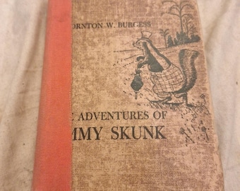Le avventure di Jimmy Skunk Storie della buonanotte Thornton W Burgess Vintage HC