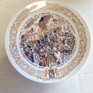 De Limoges France La Fete Du Retour Triumphal Wall Plate Porcelain