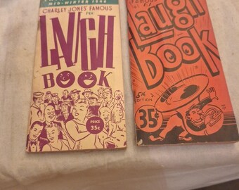 Set Of 2 Laugh Book, 1946, rare Humor small digest magazines, VG