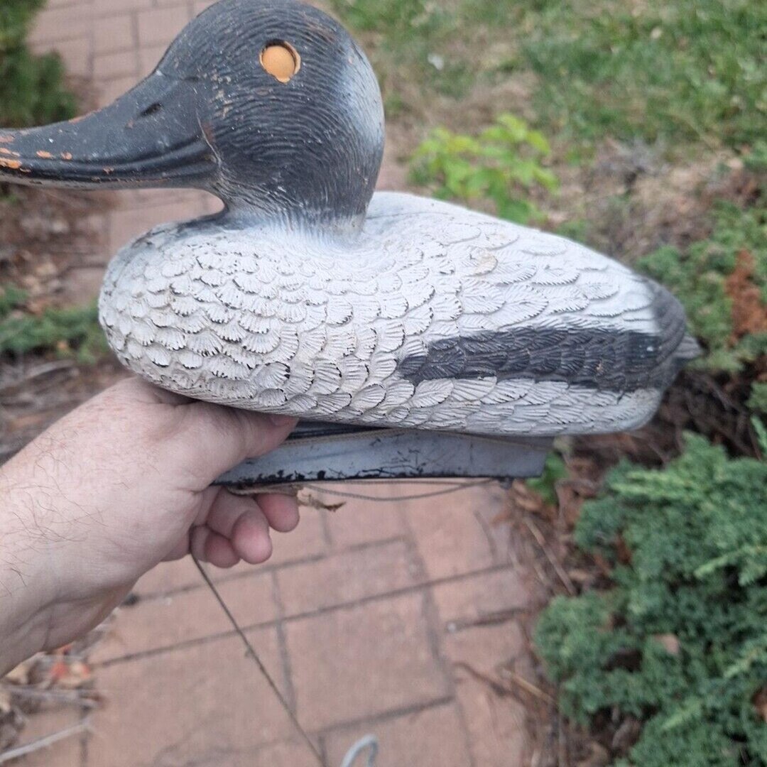 Vintage Plastic Decoy Duck FLAMBEAU Floating Duck W/ Anchor Weight ...
