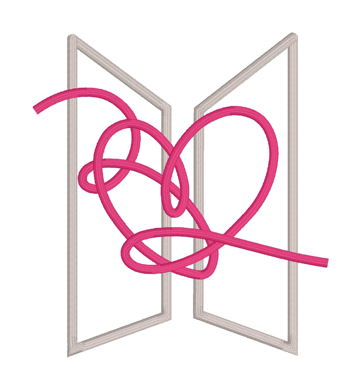 BTS Love Yourself Answer 5x7 Embroidery Machine Design Instant
