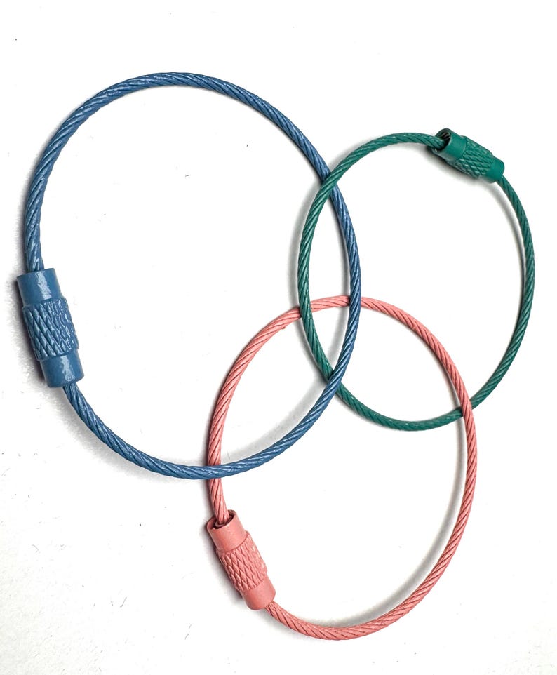 Stainless Steel Wire Twist Lock Ring Sets for Floss Bobbins - More ...