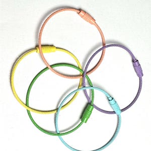 Stainless Steel Wire Twist Lock Ring Sets for Floss Bobbins - More Colors Available