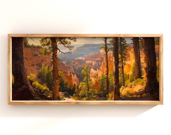 Bryce Canyon Watercolor Landscape Poster | Textured Matte Nature Wall Art