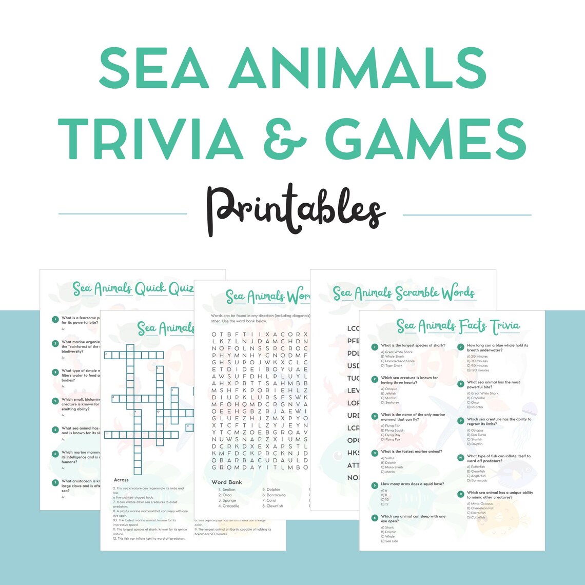 Printable Games, Group Games, Trivia Games Bundle, Fun Games for Adults ...