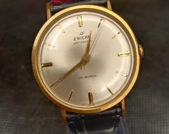 Reloj ENICAR 25J suizo para hombre, años 50