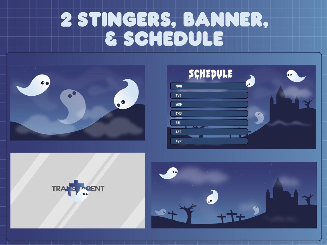 Haunted Overlay Haunted Castle Twitch Animated Stream Package | Overlay Package ...