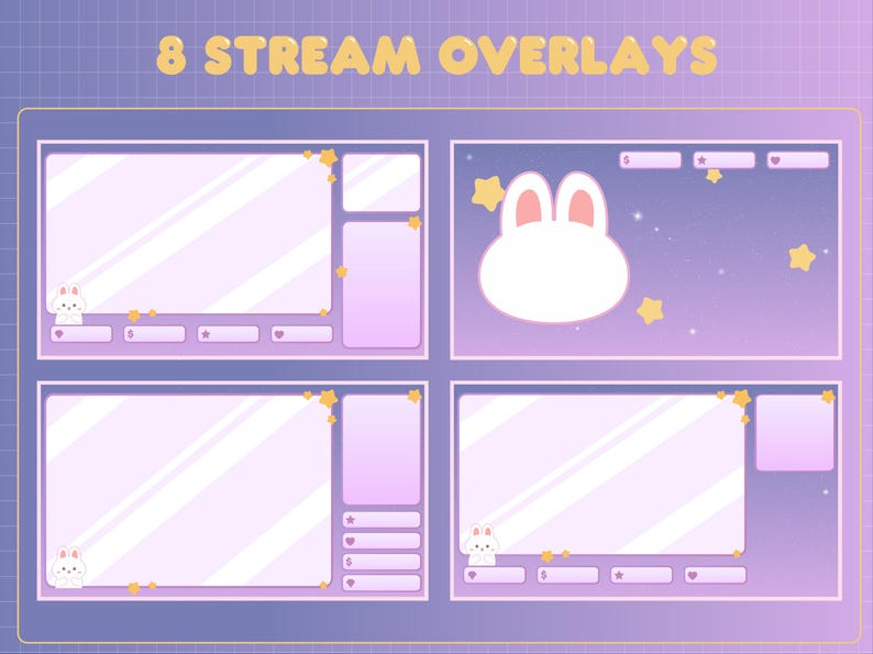 Rabbits in the Sky Twitch Animated Stream Pack | Overlay Package ...
