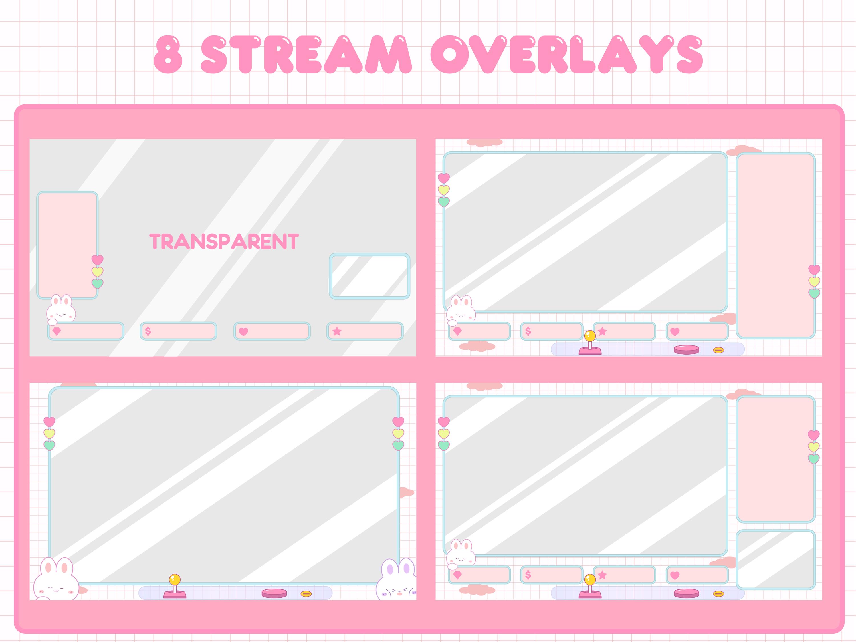Stream And Rabbit Base Rabbits Claw Machine Twitch Animated Stream Package | Overlay Package ...