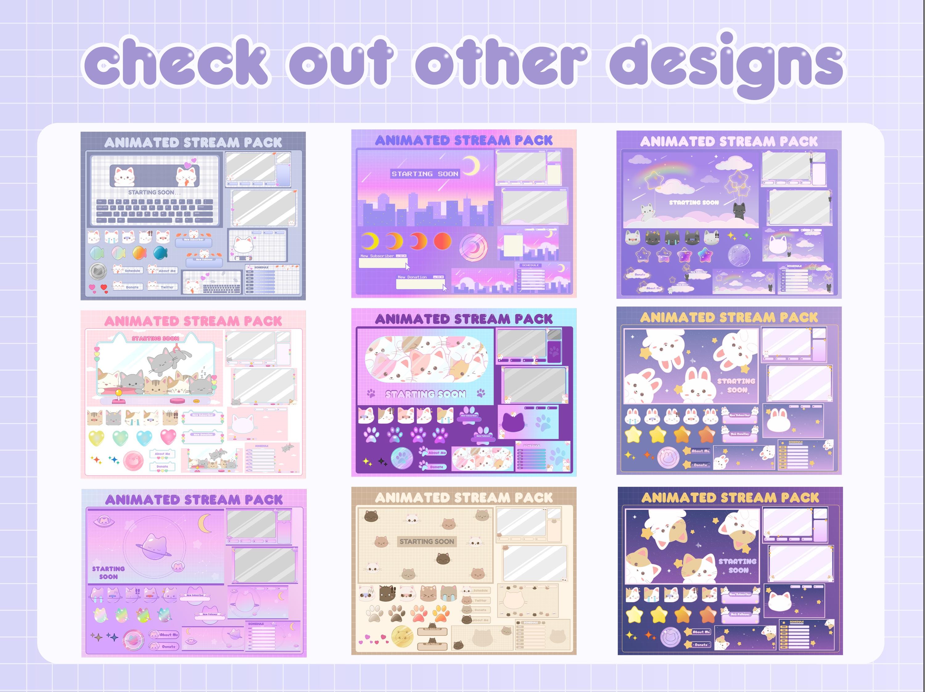 Cute Gaming Twitch Animated Stream Package | Overlay Package | Twitch ...