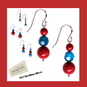 Swarovski Crystal Pearl Earrings 925 Sterling Silver