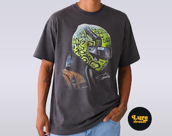 Lando Norris Helmet Comfort Colors Shirt, McLaren F1 Graphic Tee, Formula 1 Racing Shirt, Vintage Formula One Fan Gift