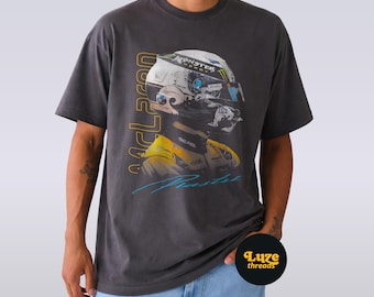 Oscar Piastri Helmet Comfort Colors Shirt, McLaren F1 Graphic Tee, Formula 1 Racing Shirt, Vintage Formula One Fan Gift