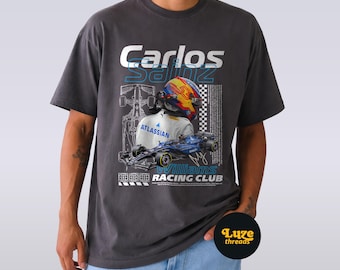 Carlos Sainz F1 Comfort Colors Shirt, Vintage Formula 1 Graphic Tee, Retro Racing Fan Shirt, Formula One Motorsport Gift