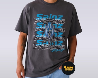 Carlos Sainz F1 T-Shirt, Retro Formula 1 Williams Racing Tee, Comfort Colors