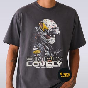 Camiseta de F1 de Max Verstappen: Simplemente encantadora / Camiseta de carreras de Fórmula 1 de Red Bull / Camiseta de carreras de Fórmula 1 imagen 2