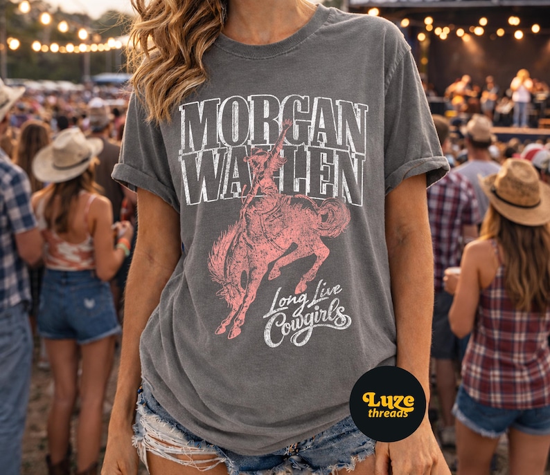 Vintage Morgan Wallen Long Live Cowgirls Shirt, Morgan Wallen Country Music Tee, Morgan Wallen Merch T-Shirt, Morgan Wallen Fan Gift afbeelding 1