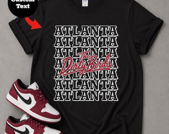 Atlanta Football Shirt, Personalized Vintage Tee, Custom Game Day Gift For Atlanta Football Fans