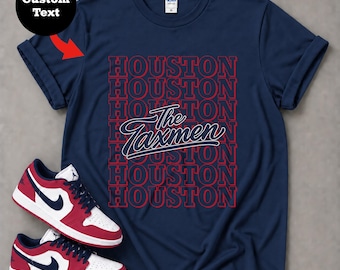 Houston Football Shirt, Personalized Vintage Tee, Custom Game Day Gift For Houston Football Fans, Sunday Football T-shirt