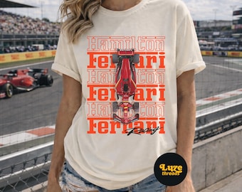 Lewis Hamilton Ferrari F1 Shirt | Formula 1 Shirt | Formula One Racing Tee
