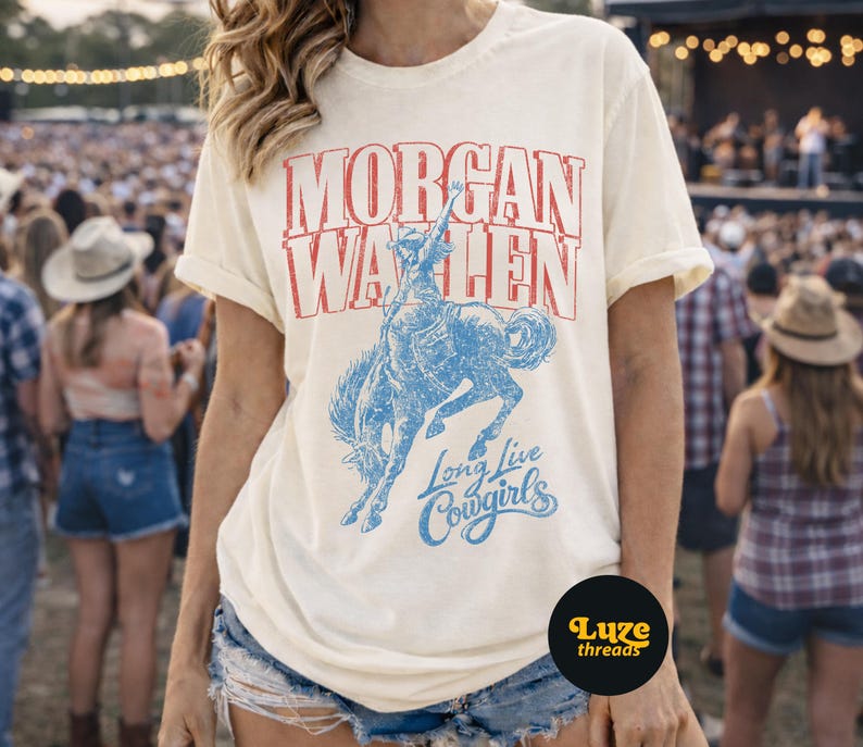 Vintage Morgan Wallen Long Live Cowgirls Shirt, Morgan Wallen Country Music Tee, Morgan Wallen Merch T-Shirt, Morgan Wallen Fan Gift afbeelding 2