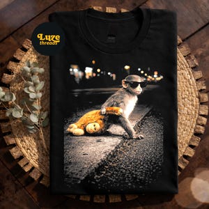 Punch The Monkey Shirt, Viral Baby Macaque Tee, Funny Viral Meme T-shirt