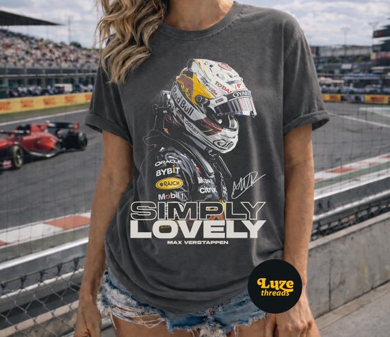 Max Verstappen Simply Lovely F1 Shirt | Red Bull Formula 1 Racing T-shirt | Formula One Racing Tee