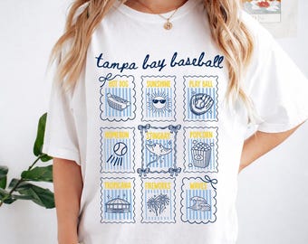 Tampa Bay Shirt, Tampa Bay Baseball, Tampa Bay Game Day, Cute Baseball Shirt for Women, Gift for Tampa Baseball Fan, Coquette Baseball Tee