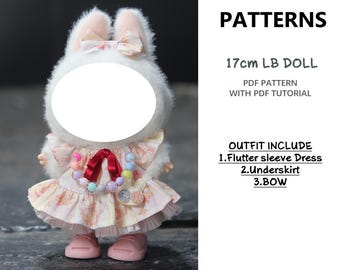 17cm Puppenkleidung Set - 4 Outfits Für Stoffpuppen