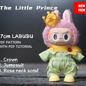 the little prince/Clothes for 17cm Labubu Doll/Jumpsuit /LABUBU Macaron Doll Pattern,PDF pattern/sewing tutorial,Designer Labubu Accessories