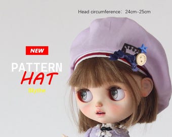ブライス人形の型紙：ベレー帽（デジタルダウンロード）pdf型紙
