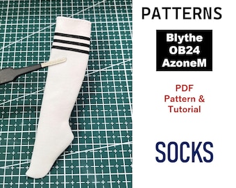 Blythe sewing pattern : Socks ( AzoneM OB24 )