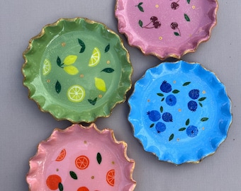 Handpainted Fruit Trinket Dish and Jewelry Holder - Perfect Birthday Gift!