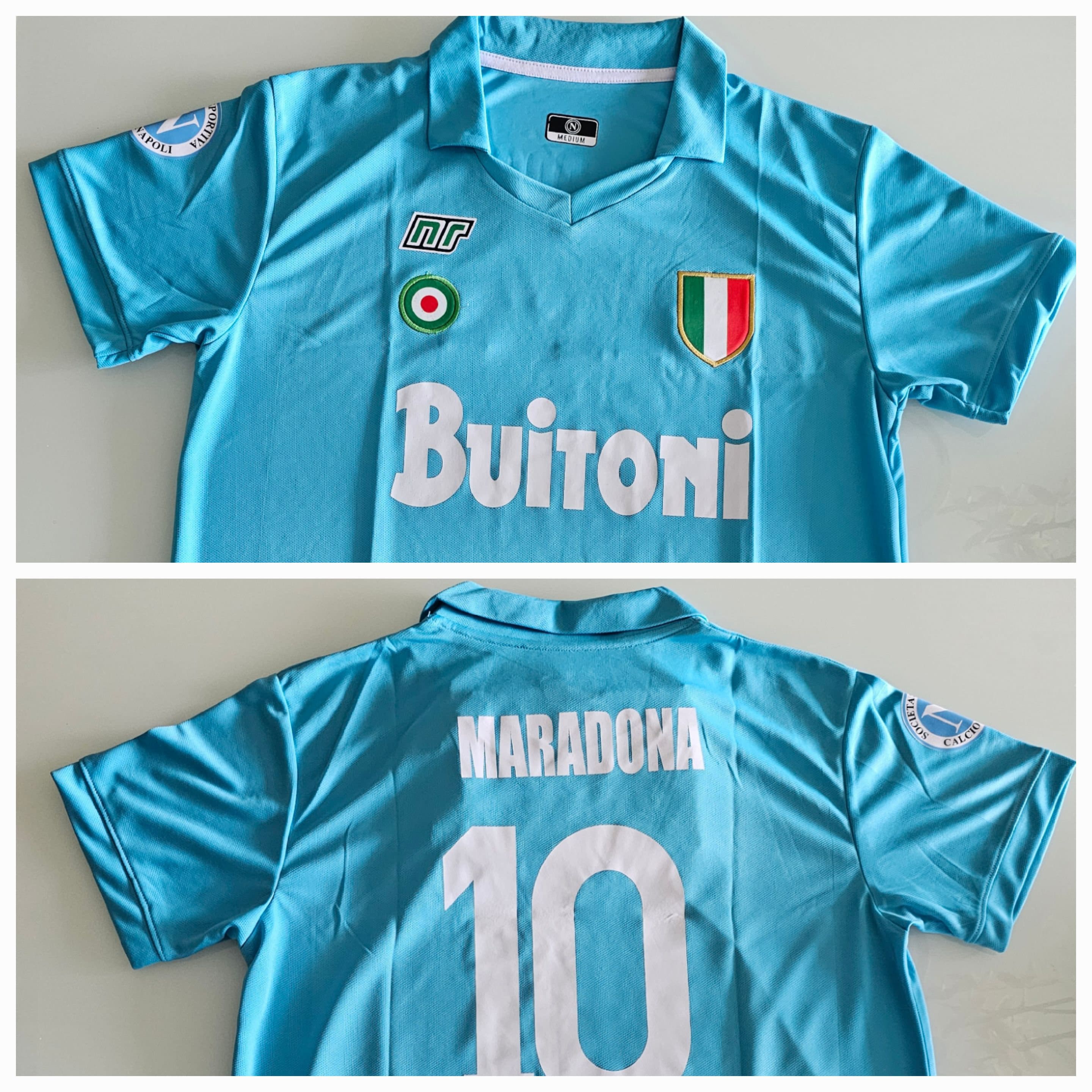 New Maradona Napoli Retro Soccer Jersey All Sizes Available New Maradona Napoli Retro Soccer Jersey All Sizes Available