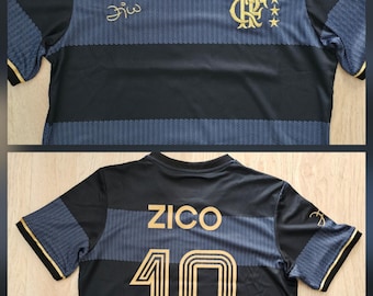New C. R. Flamengo Zico Goat Soccer Jersey All Sizes Available