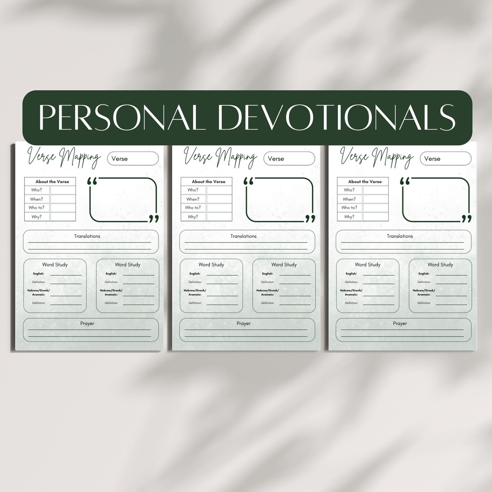 Verse Mapping Printable | Bible Study Templates | Devotional Journal ...