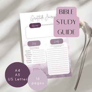 Kit de herramientas para el estudio bíblico | Diario devocional de 16 páginas | JABÓN, Oración, Gratitud | A4, A5, Carta EE.UU. | Plantillas imprimibles de estudio bíblico