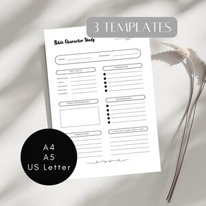 Hojas de trabajo de estudio bíblico en blanco y negro | Mapeo de versos, SOAP y estudio de personajes | A4 A5 Carta EE.UU. | Diario bíblico imprimible para mujeres