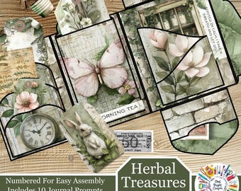 Digital Download Folio, Herbal Treasures: A Collection of Beautiful Botanicals for Your Soul Folio, Healing Power of Herbs Reflection