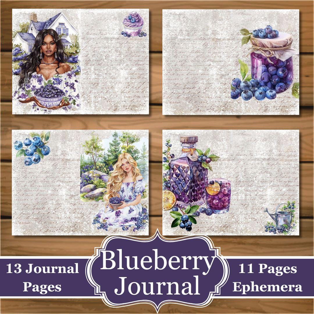 Blueberry Journal Kit: Capture Your Thoughts, One Berry-stained Page at ...