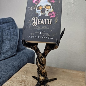 Gothic Skeleton Hand Book Holder: Horror Halloween Decor
