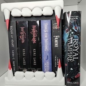 Vampire-Themed Book Nook – Gothic Bookshelf Decor with Storage Drawer, Spooky Miniature Scene, Unique Gift for Book Lovers - vampire lovers