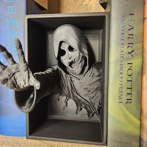 Void Reaper Book Nook: Dark Fantasy Bookshelf Insert
