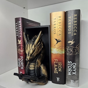 Dragon Book Nook: Fantasy Bookshelf Insert, 3D Printed Mini Library