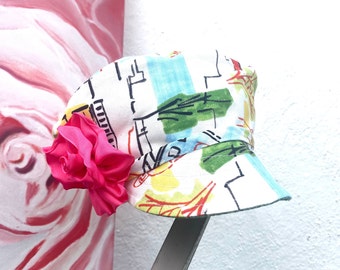 Rose Short Brim Cap opvise Short Brim Warm Foldable Earflap Women Cap Ethnic  main image 2