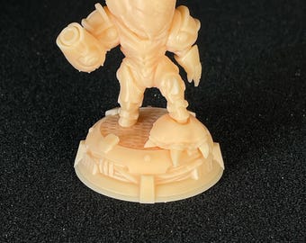 Unpainted Chibi Samus- Metroid Inspired Minifig- Video Game Model- Nomnom Figures